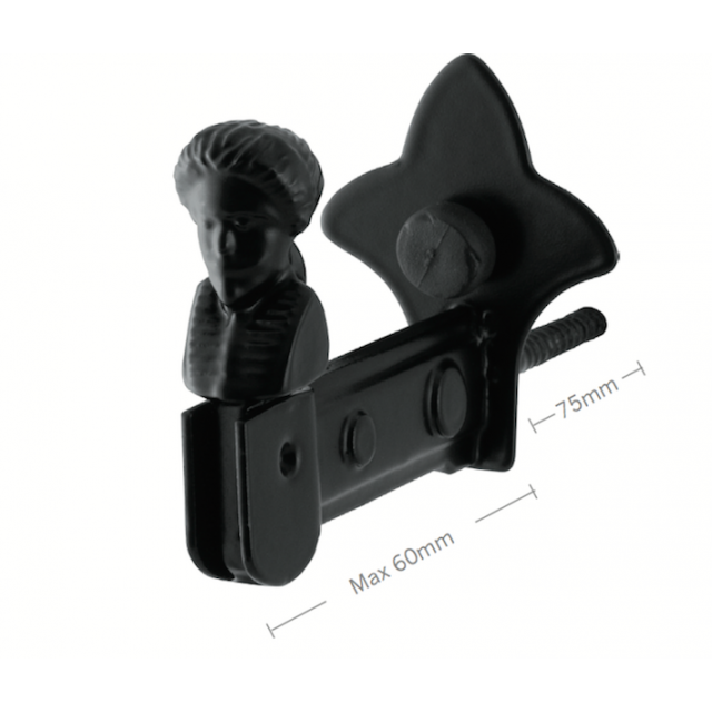 Luikvastzetter vast met plaat en tuimelaar